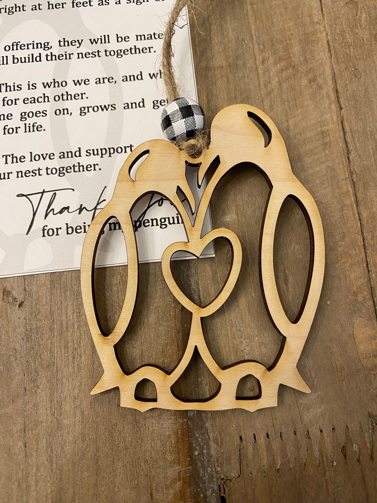 Penguin Ornament - “A Story of Love & Partnership”