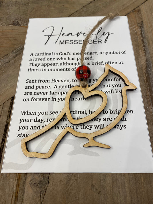 Cardinal Ornament - “Heavenly Messenger”