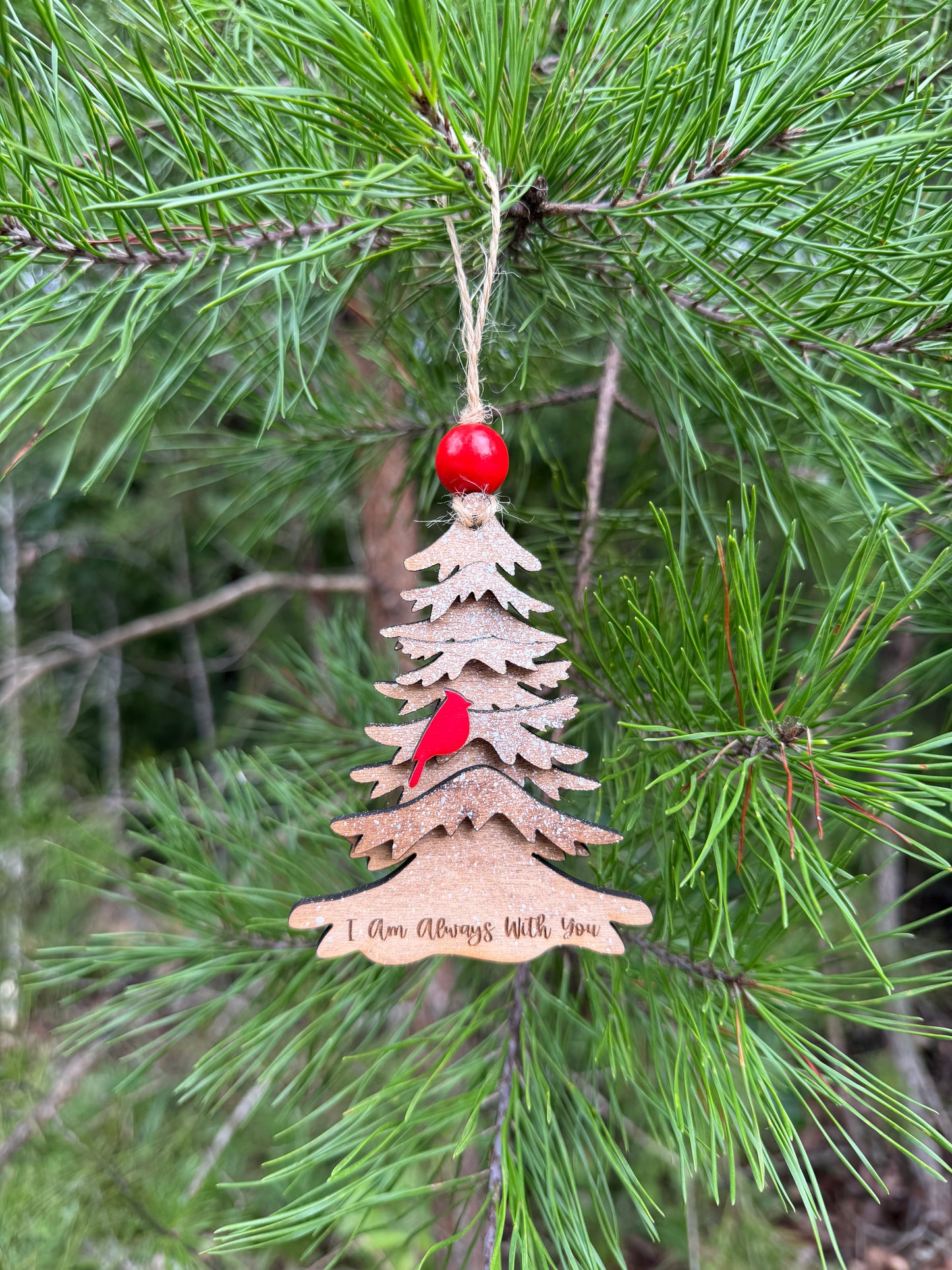 “I am always with you” - Single Cardinal Tree Ornament