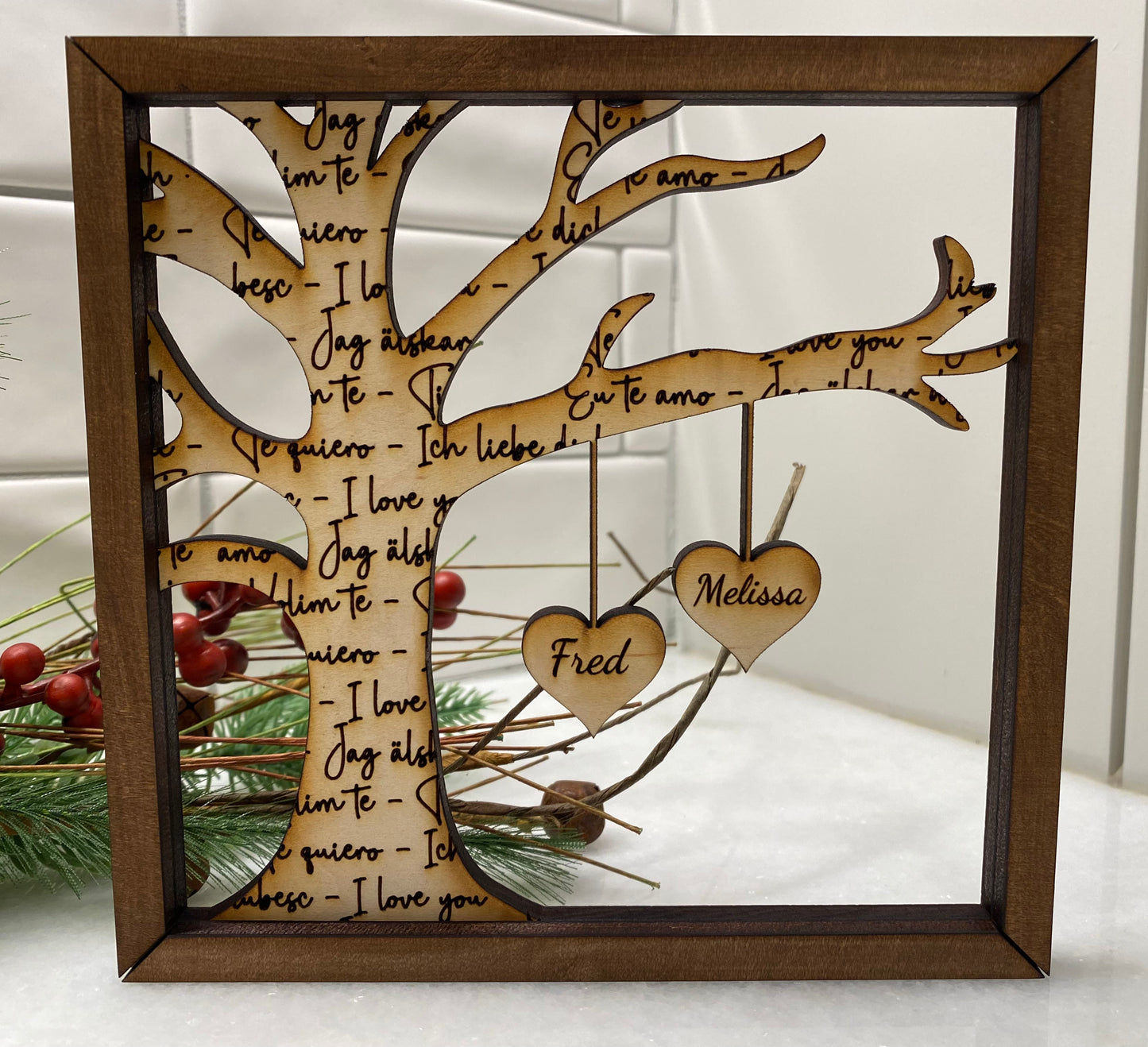 “Tree of Love” with Personalized Hearts