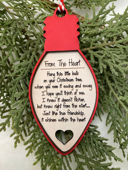 Friendship Christmas Ornament