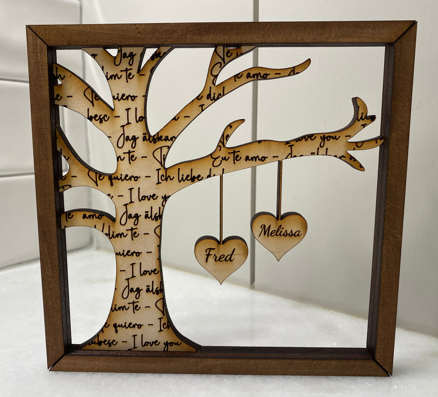 “Tree of Love” with Personalized Hearts