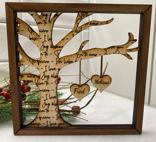 “Tree of Love” with Personalized Hearts